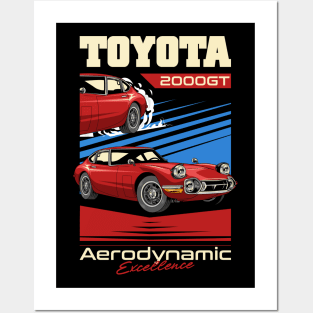 Toyota 2000GT JDM Car Posters and Art